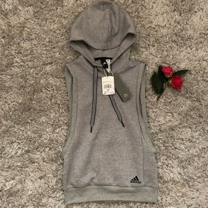 NWT Adidas Gray Sleeveless Hoody